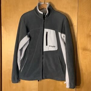Columbia Vertex light and dark gray fleece full zip, size Small